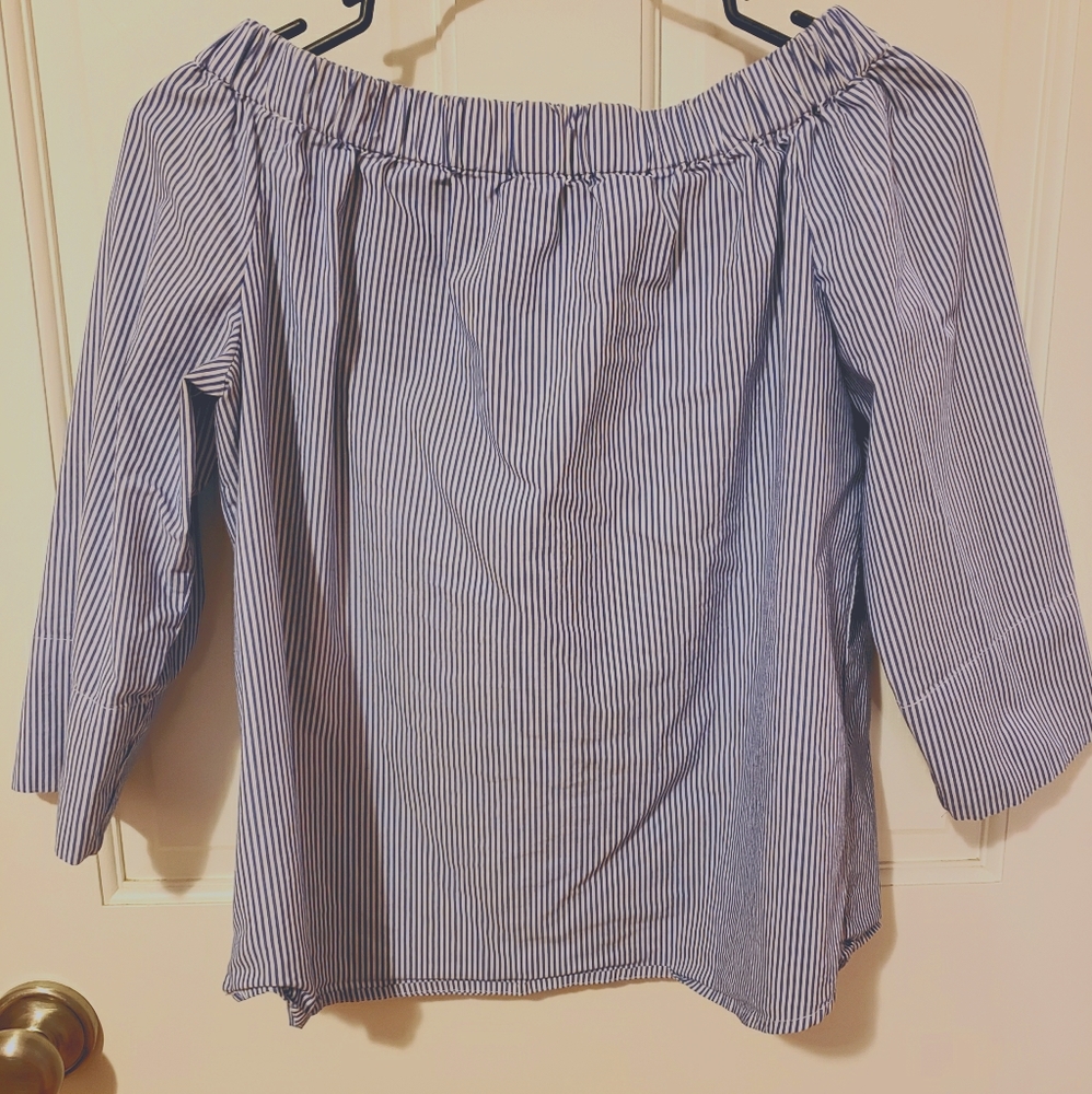 Blue & White striped